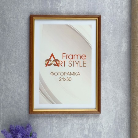 Photo frame Pine C15 21x30 cm, 002 Walnut 3 (plastic screen)