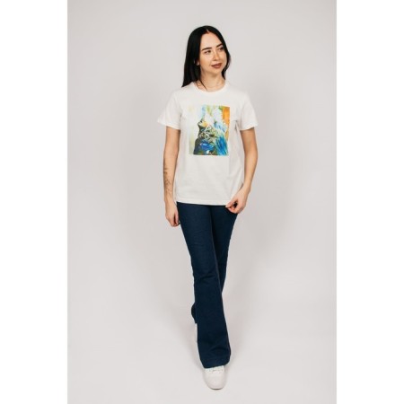 Female T -shirt, size 44, milk color