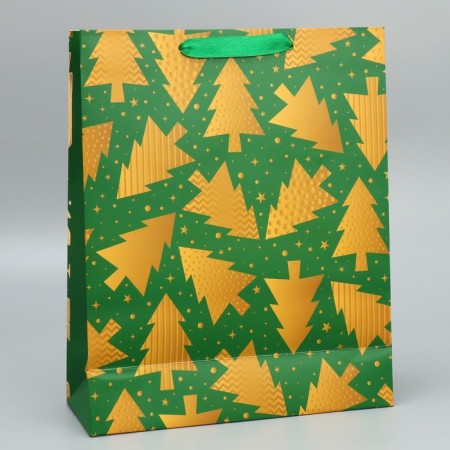 Package Gift New Year's "Christmas trees" 32 x 26 x 10 cm, New Year-2