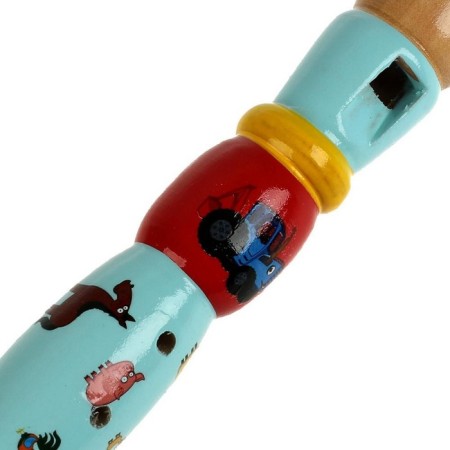 Wooden toy "Dudochka. Blue Tractor "23 cm-2