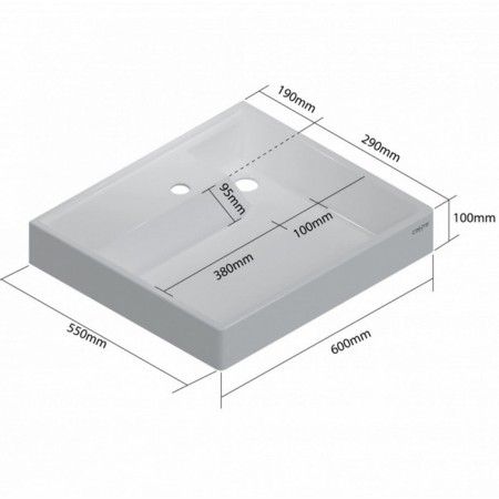 Santa Santa "Jupiter" 900130, above the washing machine, 600x550 mm, with brackets, white-3