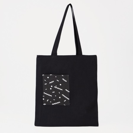 Shoper is bilateral, without fastening, external pocket, black color-3