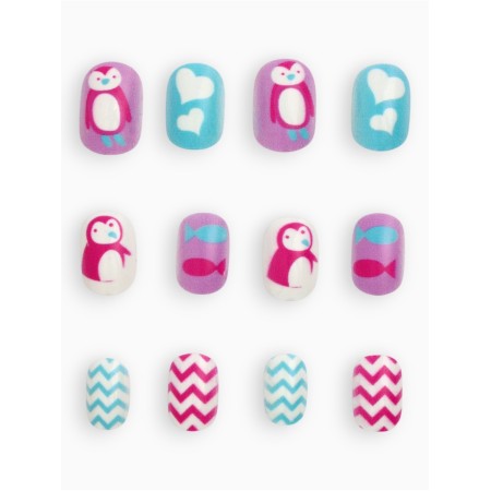 Children's false nails "Penguinok", 12 pcs-1