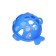 Silicone teether for teeth with a rattle "Fish", in the case, blue color, crumb I