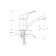 Kitchen mixer Rush Corsica CO4240-26, single-leaf, chrome