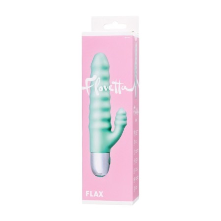 A relief vibrator with clitoral stimulation Flovetta Flax, silicone, mint, 17.5 cm-11