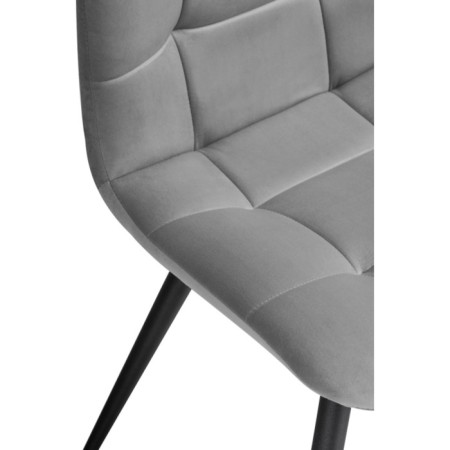 Stool on a metal frame chilli to metal/velor, black/dark gray 44x50x85 cm-5