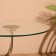 Coffee table 52x52x50 cm, aluminum, glass