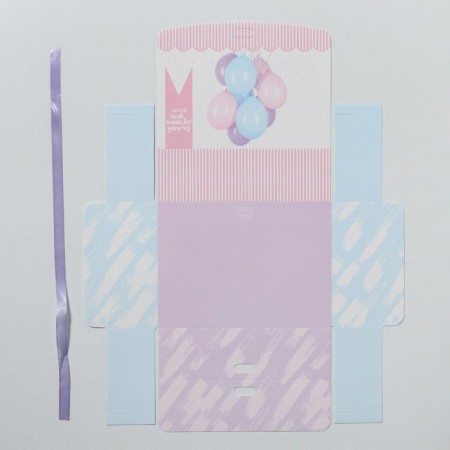 Gift folding box, packaging, “The best day”, 16.5 x 12.5 x5 cm-4