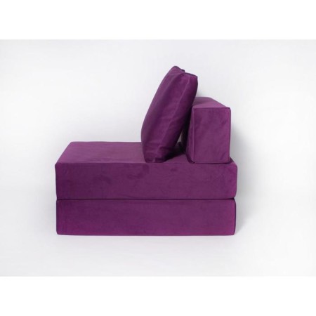 Armchair-bed "Octa", size 75x100 cm, purple color, velor-1