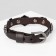 Bracelet Unisex "Style" Cross, brown color with black silver, 22.5 cm