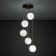 Suspended lamp Citilux "Tommy" CL102054, 36x36x56 cm, 5x40W, E14, gray color