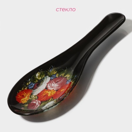 Glass stand under a spoonful of folk motifs, 23.5 × 8.3 × 1.5 cm-1