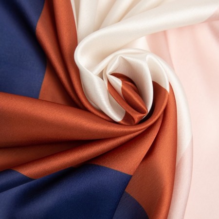 Textile scarf, powder color/blue size 58x58-2