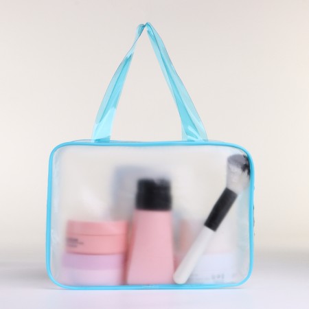 Cosmetic bag with lightning, blue color-1