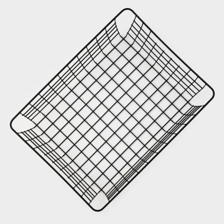 Basket for storage of the share "Erin", 36 × 27 × 14 cm, black color-1