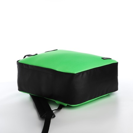 A backpack - a bag, Erich Krause, a wallet made of textiles, artificial leather, green color-4