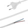 A network cord with a fork, 2 m, SHVVP 2 x 0.5 mm2, white