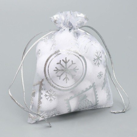 Bag Gift Organza "With Love", 10 x 12 cm +/- 1.5 cm, New Year-1