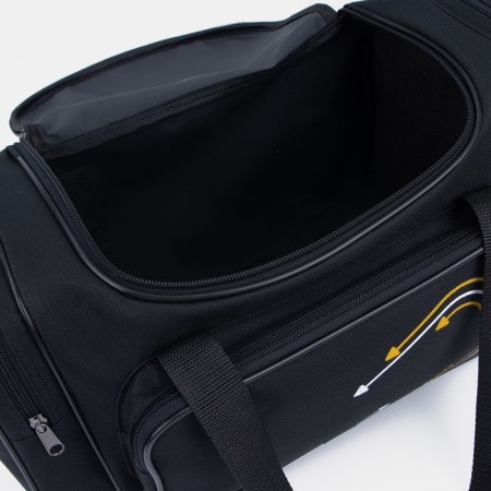 Road bag on lightning, 3 external pockets, a long belt, black/yellow color-2