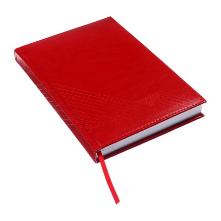 Diary of Leduced A5, 160 sheets of Escalada, solid cover of artificial leather, pancake embossing, lies, block 70g/m2, red-1