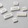 Acrylic bead "English words" mix, set 10 g, white-golden color