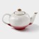 Kettle porcelain harness "Cosmos", 600 ml, red color