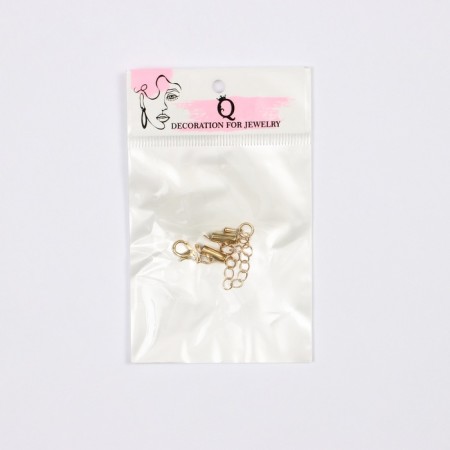 Counter for a bead bracelet (pair) 10mm, with a chain extension cord, color gold-4