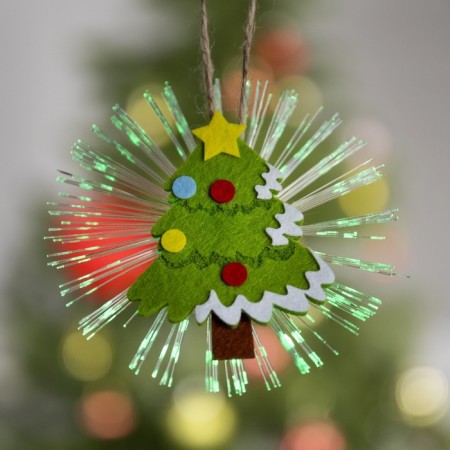 Light suspension "Christmas tree" 10 cm, batteries Lr44x3, glow of multi