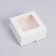 The box is folding, the lid is, with the window, white, 10 x 10 x 5 cm