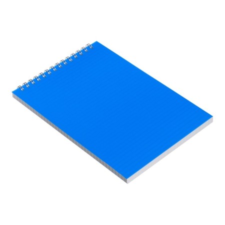 Notepad A5, 60 sheets on the crest, plastic cover, blue-1