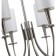 Suspended chandelier Flokky 8xe14 40w, size 75x75x82-113 cm, color nickel