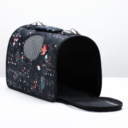 Bag - Animal Carriage "Star Sky", size S, 37.5 x 17 x 22 cm, black-3