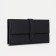Women's wallet on the button, black color