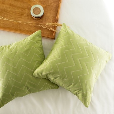 Decorative pillowcase "Scandy", size 45x45 cm, green color