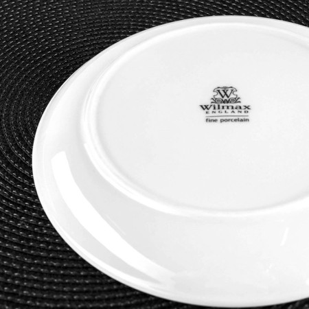 Porcelain plate lunch with a thickened edge Wilmax Olivia Pro, D = 23 cm, white color-5