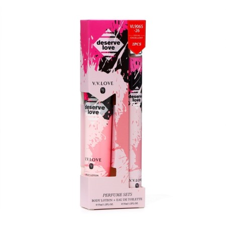Perfume set Female Deserv Love: Toilet water, 35ml + body lotion, 35ml-3
