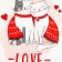 Ethel towel "Cat’s Love" 40x73 cm, 100% cotton, sarzha 190 g/m2
