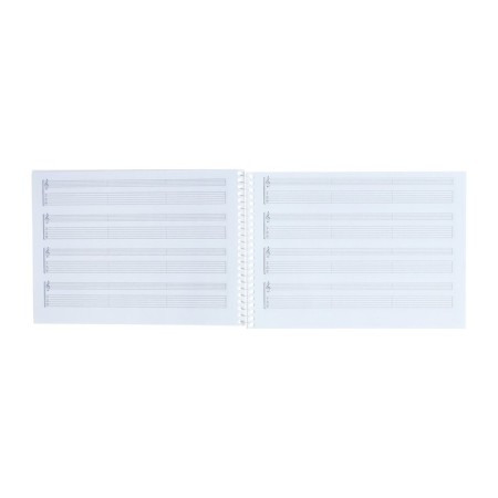 A notebook for notes tabulature A5, 24 sheets on the crest, horizontal "musical mood", covering cartoon, embossing, block 80g/m2-1