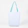 Textile bag with lightning, white/mint color