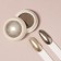 Nail rubbing, with an applicator, chrome champagne color