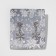 Earrings "Snowflakes" with rhinestones, white color in silver