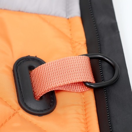 Jacket for large dogs, membrane, XL (DS 40, Osh 41, OG 56 cm), gray-orange-6
