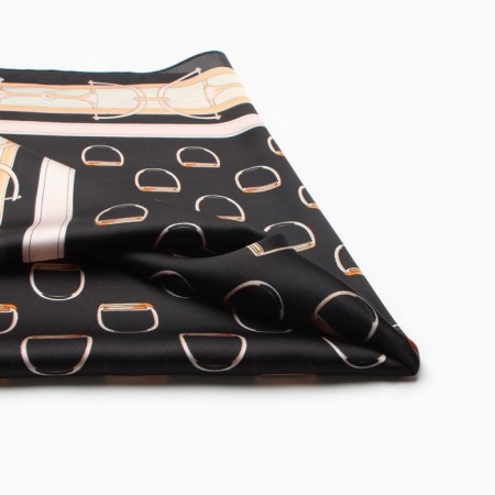 Women's scarf minku 70*70 cm, black-1