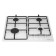 Honing surface Homsair Hge643wh, gas, 4 burners, white