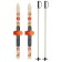 Baby ski kit, 70 cm with mounts and sticks 70 cm long, mix