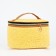 Cosmetic bag on lightning, with a lodge, yellow color