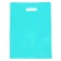 Polyethylene package with a cut handle, turquoise 30-40 cm, 30 μm