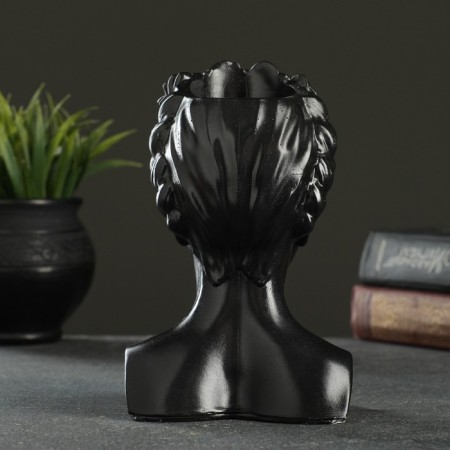 Kashpo - organizer "Bust Frida" Black with gold, 11x17x11cm-3