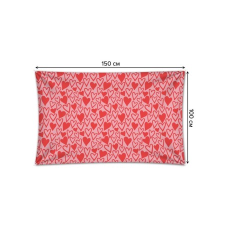 Decorative panel with photo printing "A lot of hearts", horizontal, size 100x150 cm-1